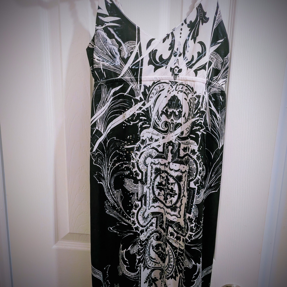 Black and White Patterned Dress